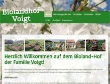 Tablet Screenshot of biolandhof-voigt.de